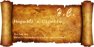 Hegedűs Cicelle névjegykártya